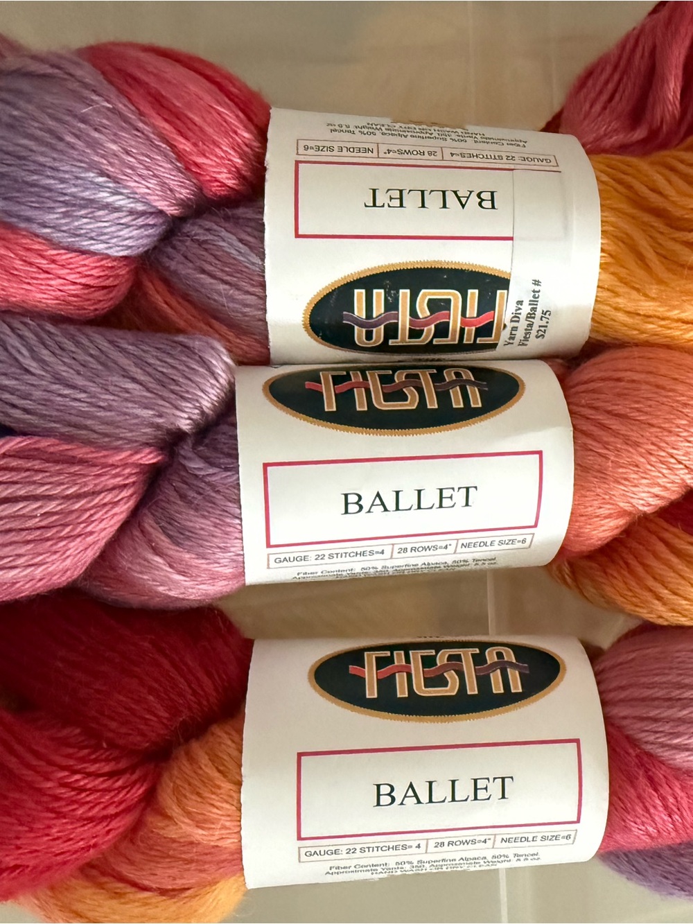 Yarn,Fiesta Ballet Yarn - Pink and Lavender Tones